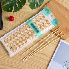 100pcs Disposable BBQ Bamboo Skewers Fruit Vegetable Outdoor Skewers