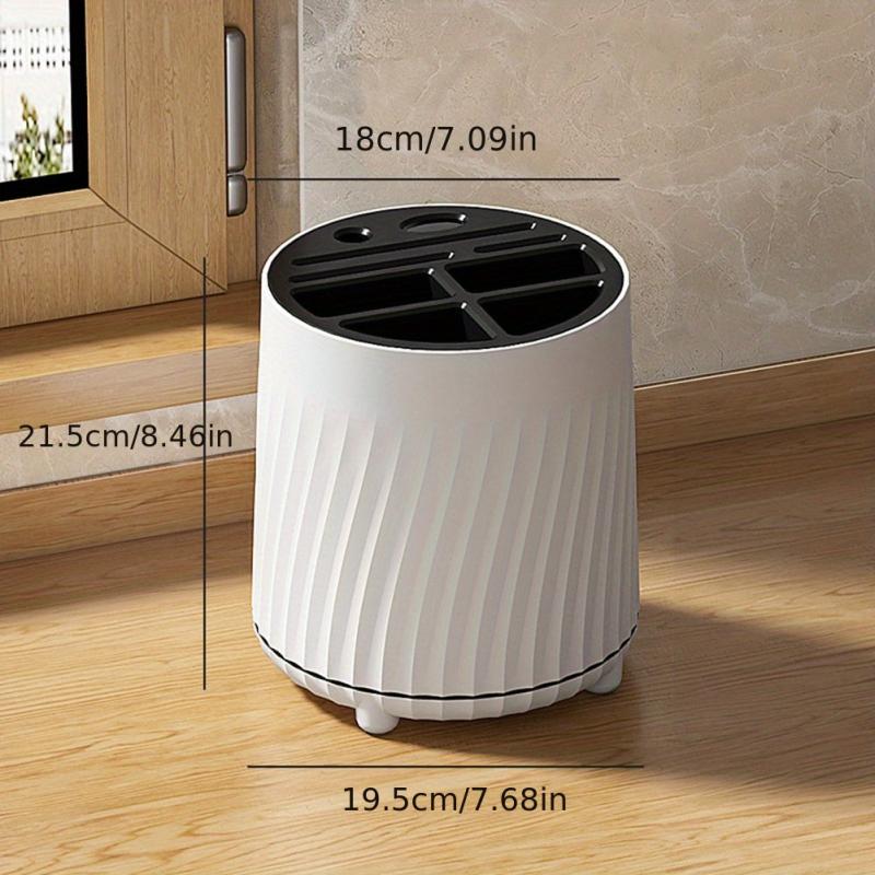 Kitchen Cutlery Block Holder Rotating Universal Storage Rack