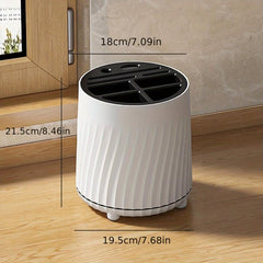 Kitchen Cutlery Block Holder Rotating Universal Storage Rack