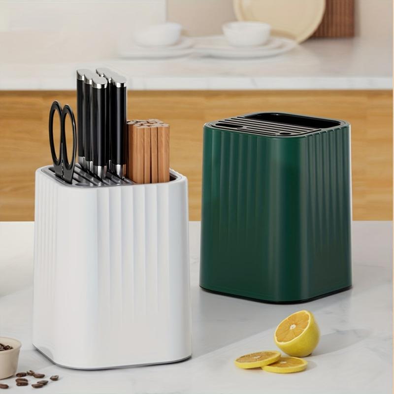 Kitchen Cutlery Block Holder Rotating Universal Storage Rack