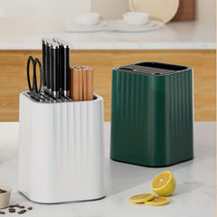 Kitchen Cutlery Block Holder Rotating Universal Storage Rack