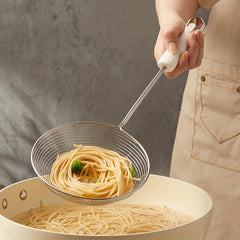 Large Stainless Steel Skimmer Ladle Long Handle Hot Pot Filter Spoon
