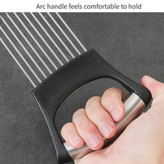 Stainless Steel Onion Slicer Holder for Easy Cutting