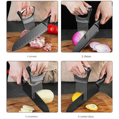Stainless Steel Onion Slicer Holder for Easy Cutting