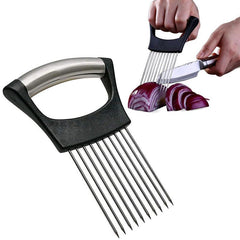 Stainless Steel Onion Slicer Holder for Easy Cutting