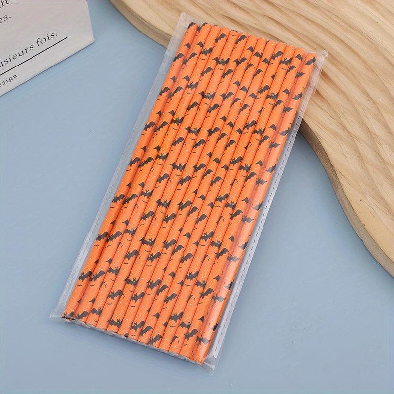 25pcs Colorful Biodegradable Paper Straws for Summer Drinks