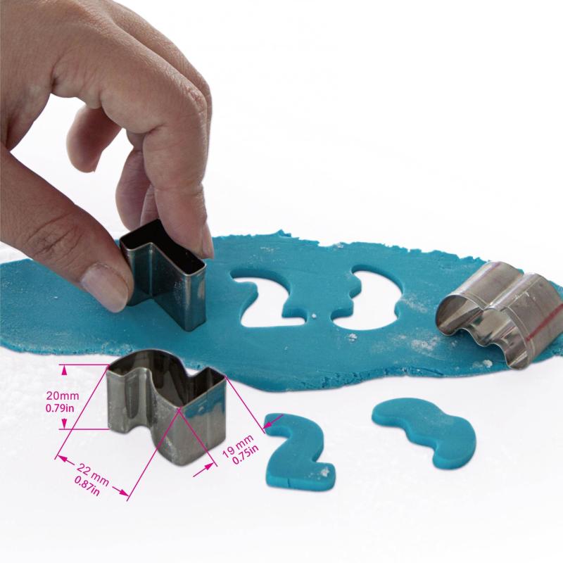 35pcs Alphabet & Numbers Cookie Cutters Stainless Steel Baking Molds