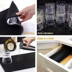 Non Slip Bar Mat & Wine Opener Set, Waterproof PVC Soft Rubber Coffee Spill Mat