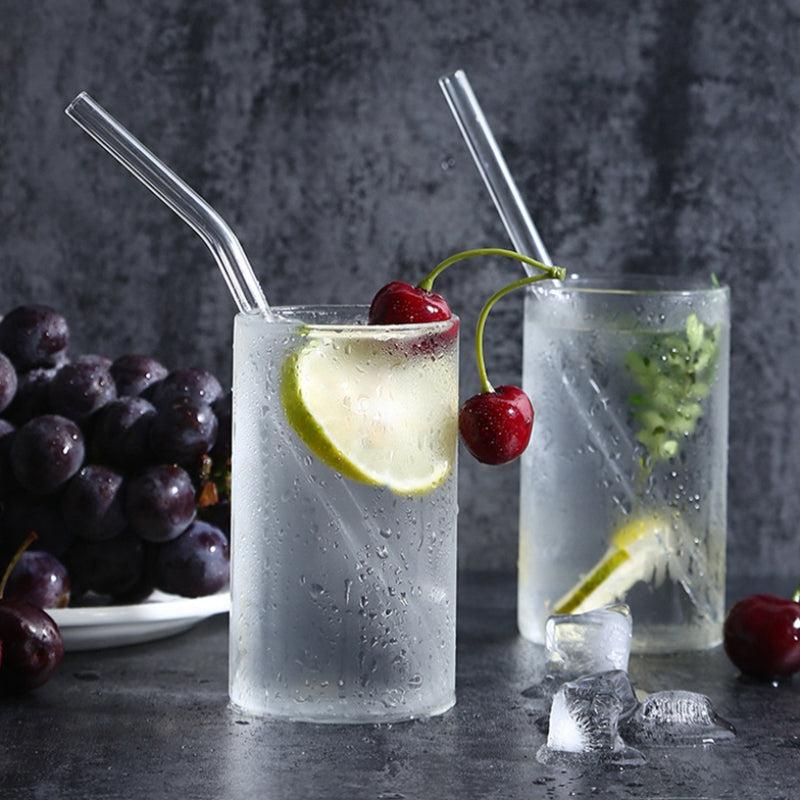 8pcs 20 0 Reusable Glass Straw Set Healthy Eco Friendly Drinking Straw