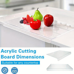 Acrylic Transparent Cutting Board Anti Slip Kitchen Home Restaurant Counter