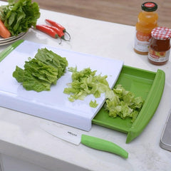Plastic Cutting Board With Sliding Tray Chopping Board