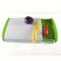 Plastic Cutting Board With Sliding Tray Chopping Board