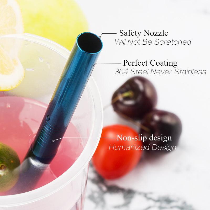 5pcs Stainless Steel Straws Reusable Drinking Straw Set