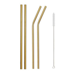 5pcs Stainless Steel Straws Reusable Drinking Straw Set