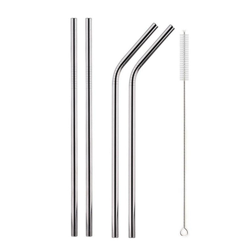 5pcs Stainless Steel Straws Reusable Drinking Straw Set