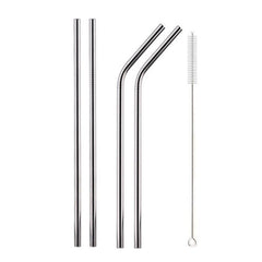 5pcs Stainless Steel Straws Reusable Drinking Straw Set