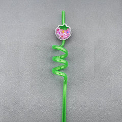6pcs Sequin Fruit Shaped Straws for Kids' Parties Milk Teas
