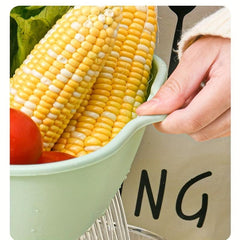 Double Layer Drain Basket Vegetable Washing Basket Colander Basket