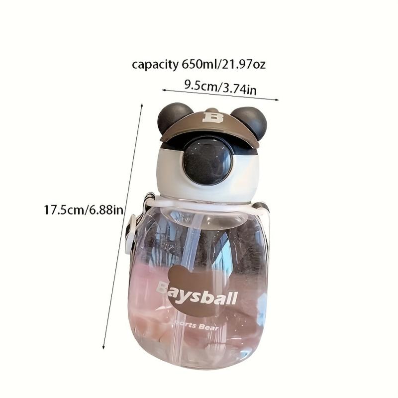 Bear Shape Water Bottle With Straw, Large Capacity