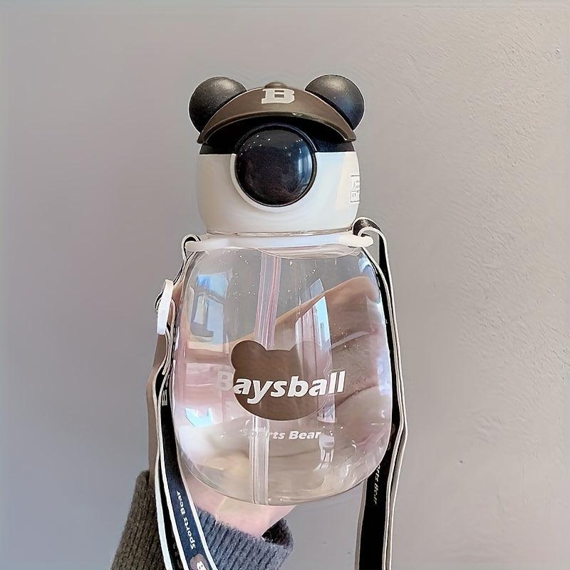 Bear Shape Water Bottle With Straw, Large Capacity