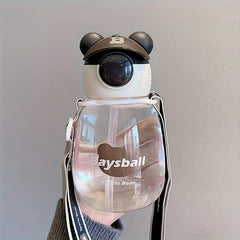Bear Shape Water Bottle With Straw, Large Capacity