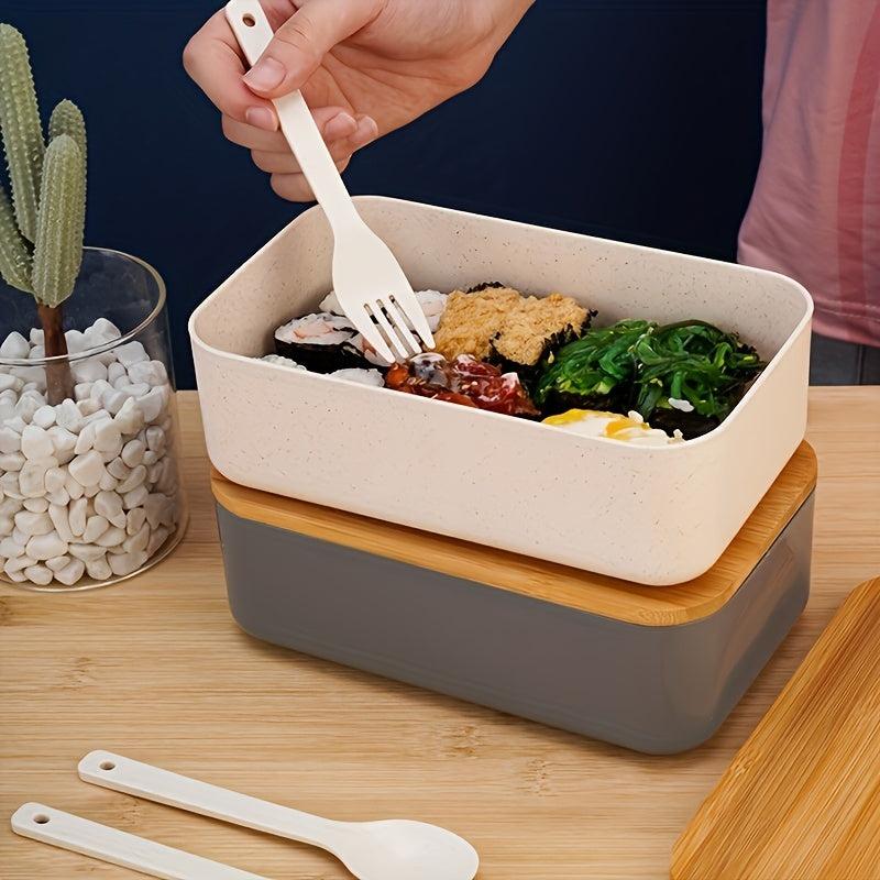 Portable Double Layer Lunch Box Insulated Food Storage Container