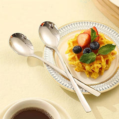 12pcs Stainless Steel Soup Spoons with Long Handles for Kitchen and Restaurant
