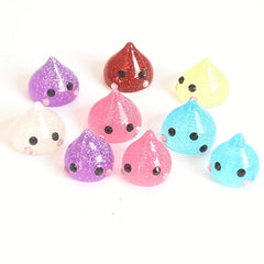 10pcs Water Drop Magnetic Sticker - Jelly Smile Face Steamed Bun