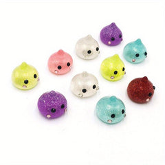 10pcs Water Drop Magnetic Sticker - Jelly Smile Face Steamed Bun