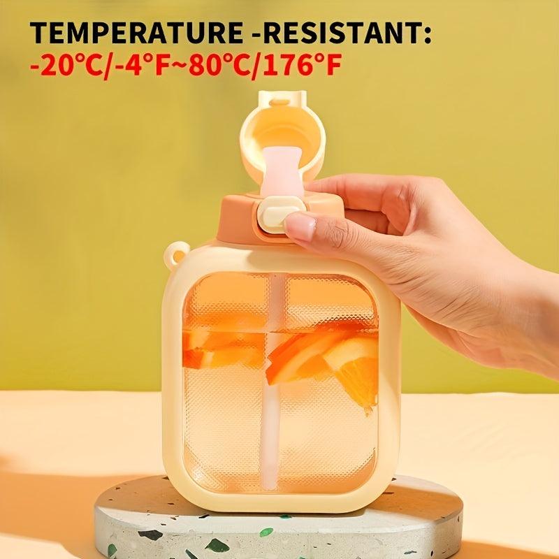 Mini Lightweight Translucent Water Bottle With Straw Leak Proof Portable