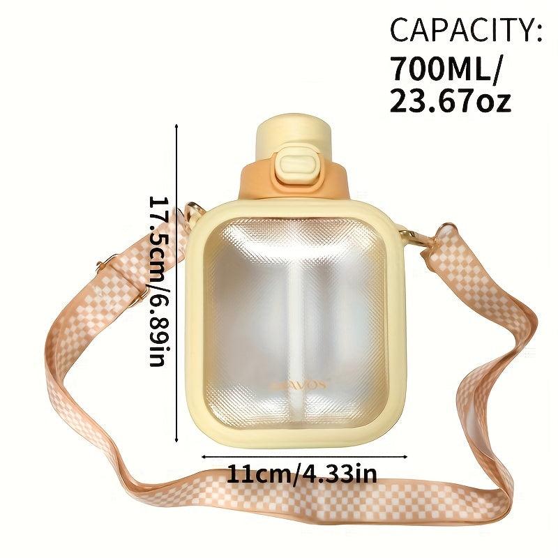 Mini Lightweight Translucent Water Bottle With Straw Leak Proof Portable