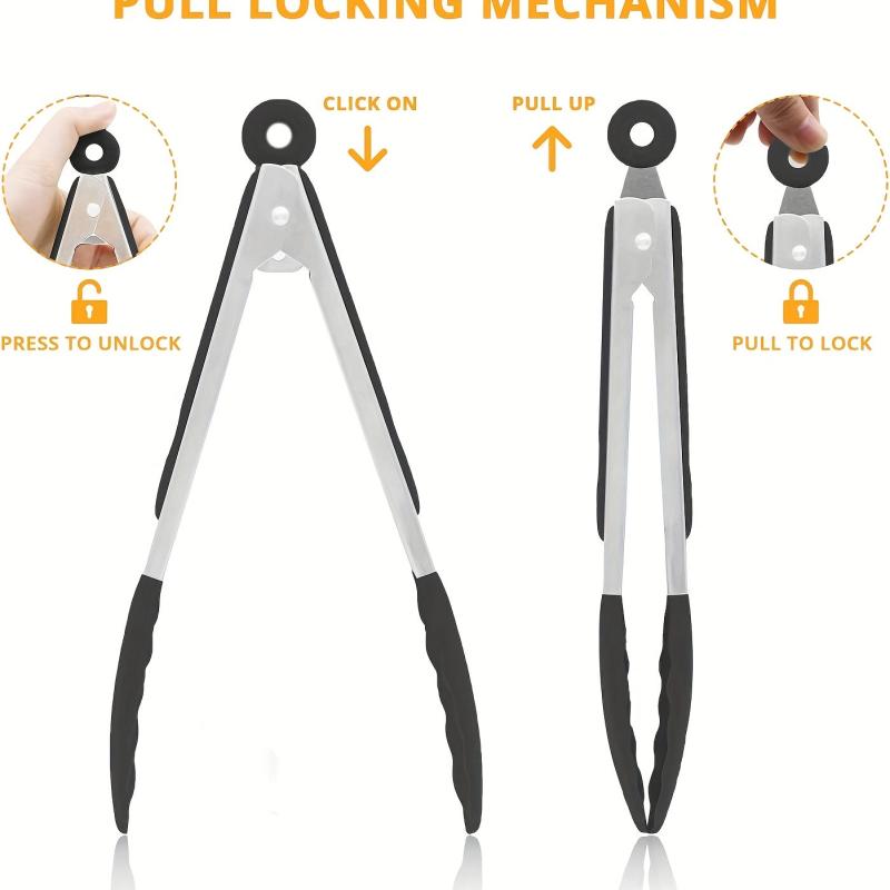 Silicone Food Clips Kitchen Tongs Non Slip Clip