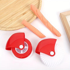 Manual Roller Cutter for Pasta Pizza Pastry Noodle Lattice Cutter Baking