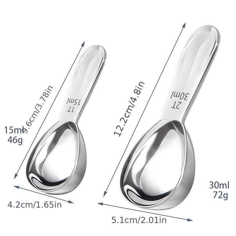 Stainless Steel Coffee Scoop - Tablespoon Measuring Spoon for Ground Coffee Tea