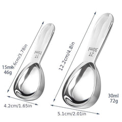 Stainless Steel Coffee Scoop - Tablespoon Measuring Spoon for Ground Coffee Tea