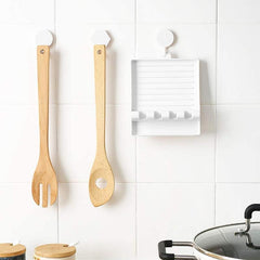 2pcs Kitchen Spatula Rack and Grey Utensil Organizer