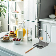 2pcs Kitchen Spatula Rack and Grey Utensil Organizer