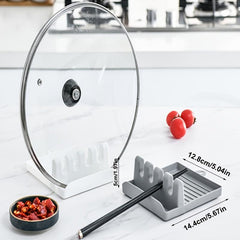 2pcs Kitchen Spatula Rack and Grey Utensil Organizer