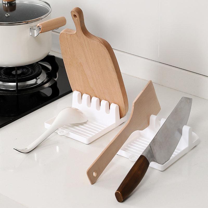 2pcs Kitchen Spatula Rack and Grey Utensil Organizer