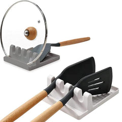 2pcs Kitchen Spatula Rack and Grey Utensil Organizer