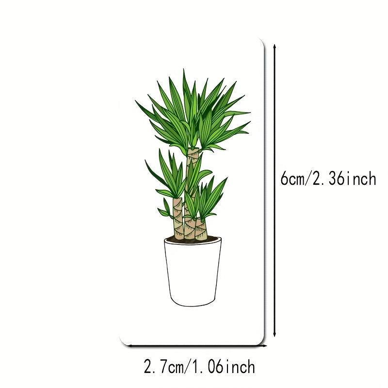 10PCS Indoor Green Plants Soft Magnetic Refrigerator Stickers