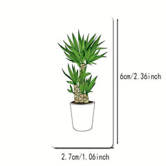 10PCS Indoor Green Plants Soft Magnetic Refrigerator Stickers