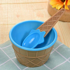 Colorful Ice Cream Cone and Spoon Set for Parties and Kitchen