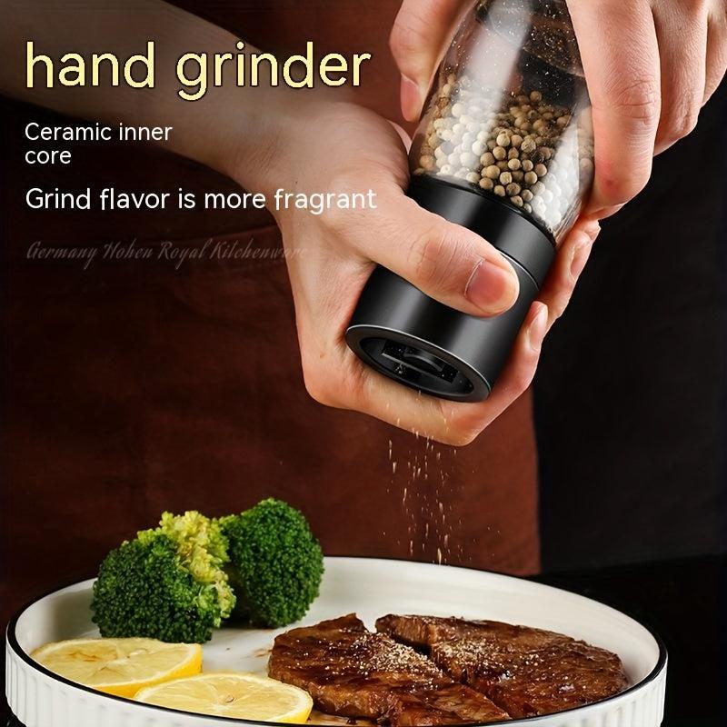 5pcs Household Pepper Grinder Sea Salt Ginder Glass Spice Grinder Manual