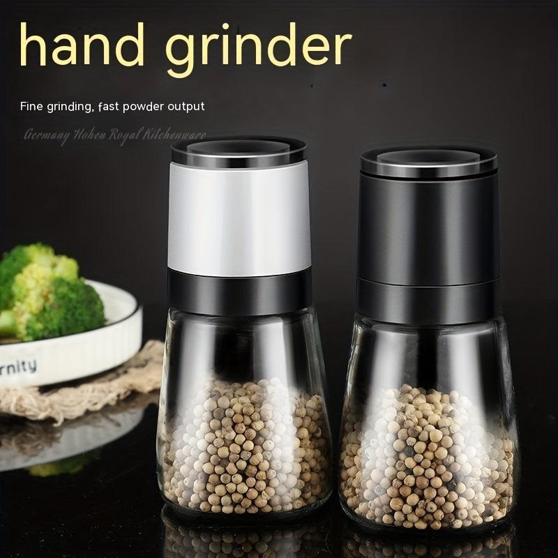 5pcs Household Pepper Grinder Sea Salt Ginder Glass Spice Grinder Manual
