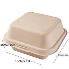 10pcs Biodegradable Bakery Boxes Disposable Cake Boxes Hamburger Boxes