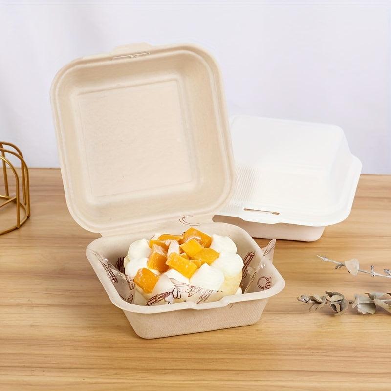 10pcs Biodegradable Bakery Boxes Disposable Cake Boxes Hamburger Boxes