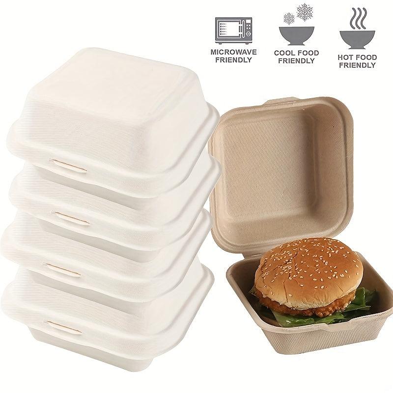 10pcs Biodegradable Bakery Boxes Disposable Cake Boxes Hamburger Boxes
