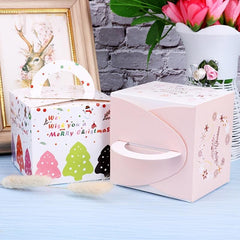 10pcs Candy Gift Boxes Cake Boxes Christmas Cake Dessert Packaging Box