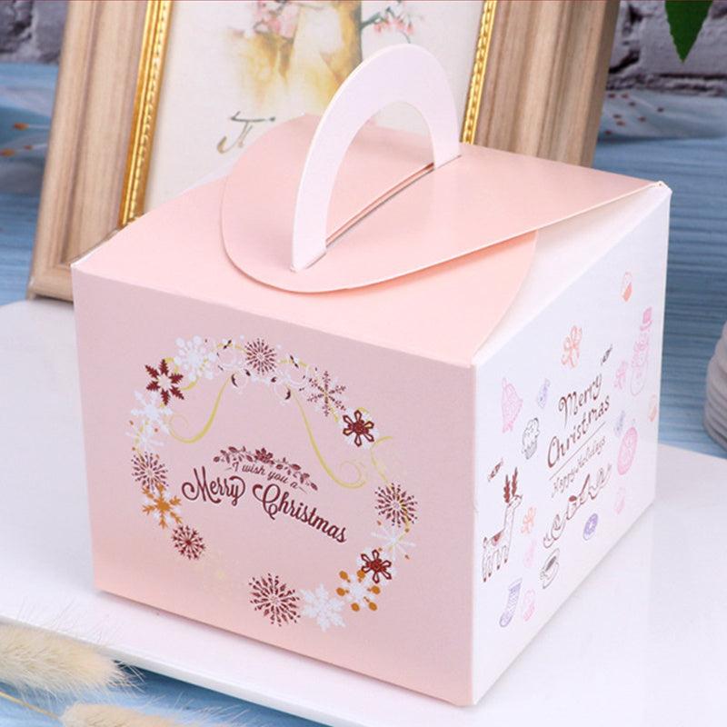 10pcs Candy Gift Boxes Cake Boxes Christmas Cake Dessert Packaging Box